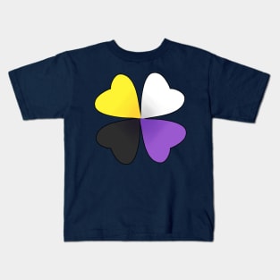 LGBT Pride Flower Non-Binary Kids T-Shirt